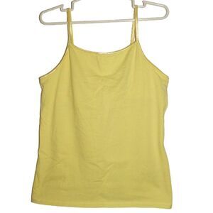 WONDER NATION girls large 10/12 solid light yellow camisole with built in bra